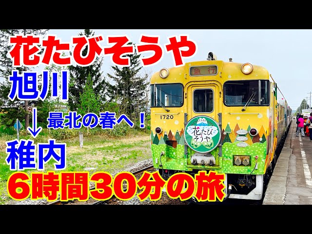 花たびそうや 行先板 旭川 ⇔ 稚内 20121年 JR北海道 宗谷線 琺瑯製 旭川→稚内】行こう、最北の春へ！2024年 花たびそうや号 旭川から稚内