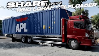 Share livery&PPL V2 || mod bussid truck hino lohan selfloader muatan kontainer style Sulawesi