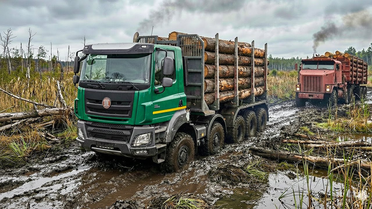 No Margin For Error! Truck Driver's Nightmare: Extreme Off-Road Cargo Run!
