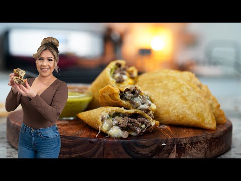 Carne asada chile relleno fried tacos, from the video