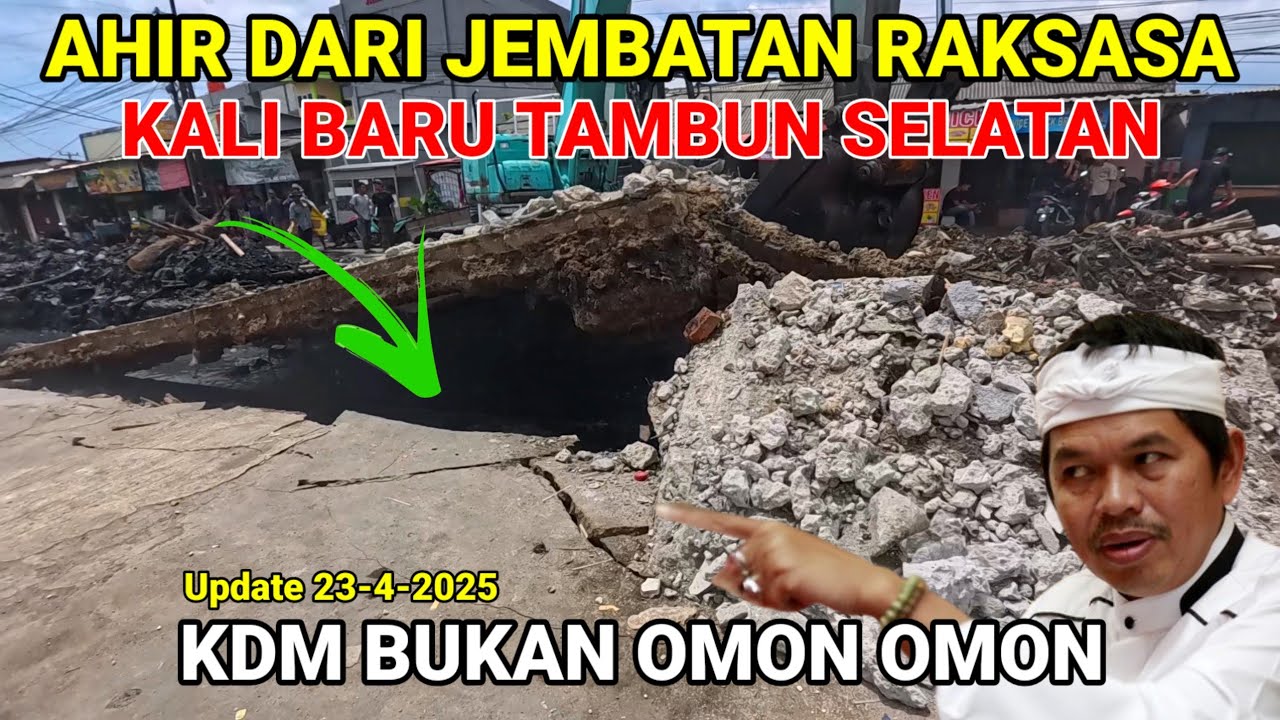 PENGHALANG LAJU AIR KALI BARU JEMBATAN RAKSASA AHIRNYA DI BONGKAR JUGAupdate 23-4-2025 #dedimulyadi