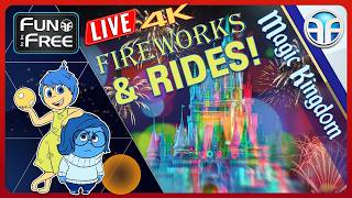 🔴 LIVE: Disney World Rides & Magic Kingdom Fireworks (Happily Ever After) – Walking Tour 4K