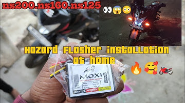 Hazard flasher installation at home 🏠🏍️||ns200/ns160/ns125 || Hazard flasher install