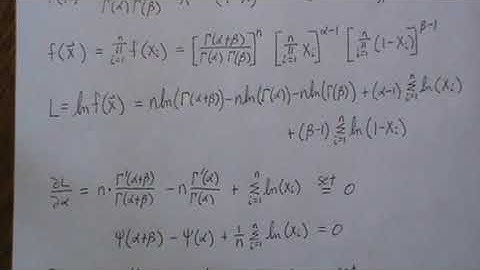 MLEs for a Beta Distribution (part 1)