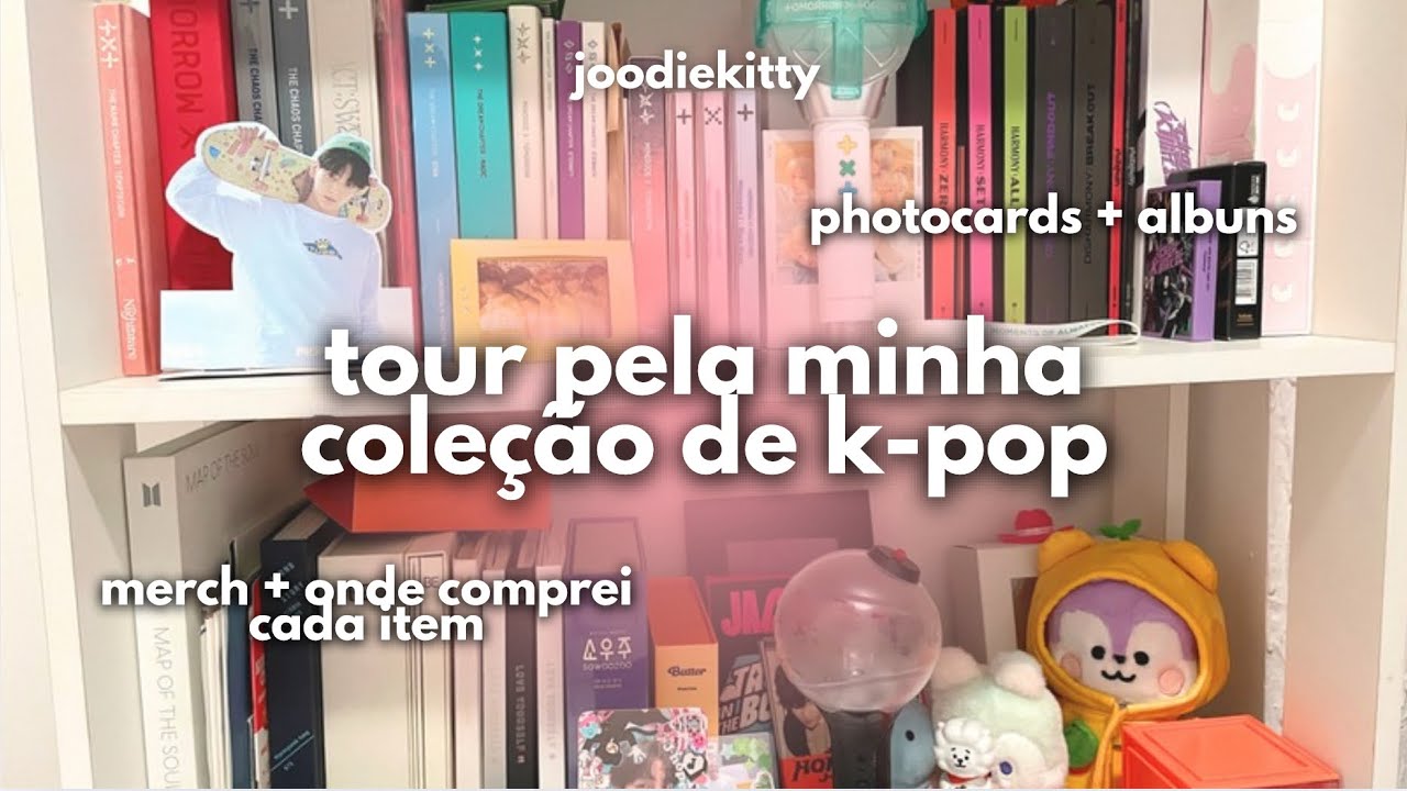 Tour pela minha coleção de Kpop 🫰🏼💜 álbuns, photocards, itens oficiais, lightsticks