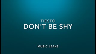 Don't Be Shy - Tiesto | Lyrics | Vell Music