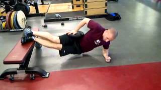 Weighted Side Plank Feet Elevated