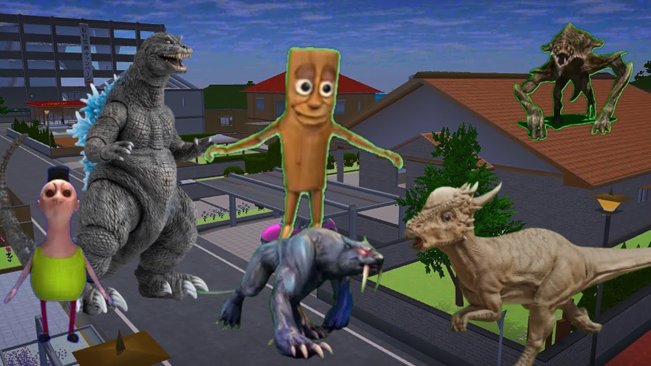 😈Godzilla, hamood habibi, dragon, black panther, yuto monster || Hunted Town simulator!👽☠️