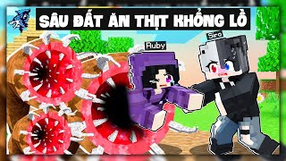 Siro Và Noob Ruby Sinh Tồn Thoát Khỏi Bụng Của Sâu Đất Ăn Thịt Khổng Lồ Trong Minecraft