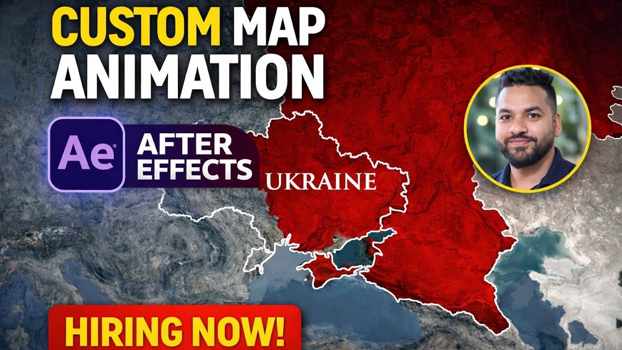 How To Create Map Animation in After Effects | Professional Location ...