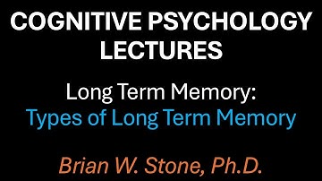 Cognitive Psychology - Long Term Memory Pt3 - Types of Long Term Memory