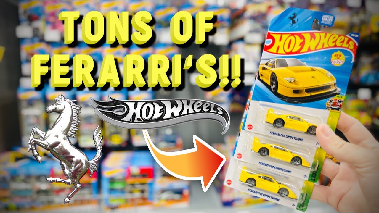 Новые машинки Ferrari Hot Wheels в Walmart… но кто-то порвал все карточки!! Новый кейс для игровы...
