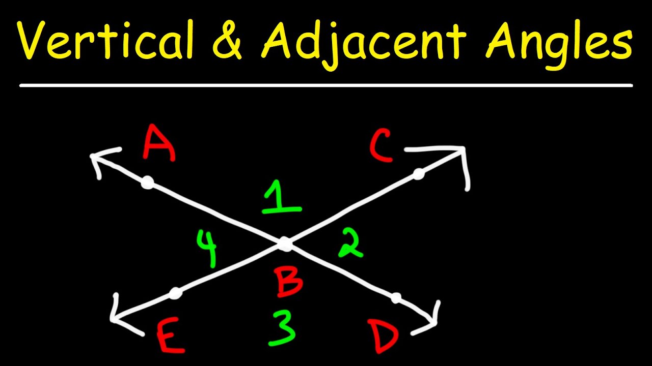 Vertical Angles and Adjacent Angles - Geometry - YouTube