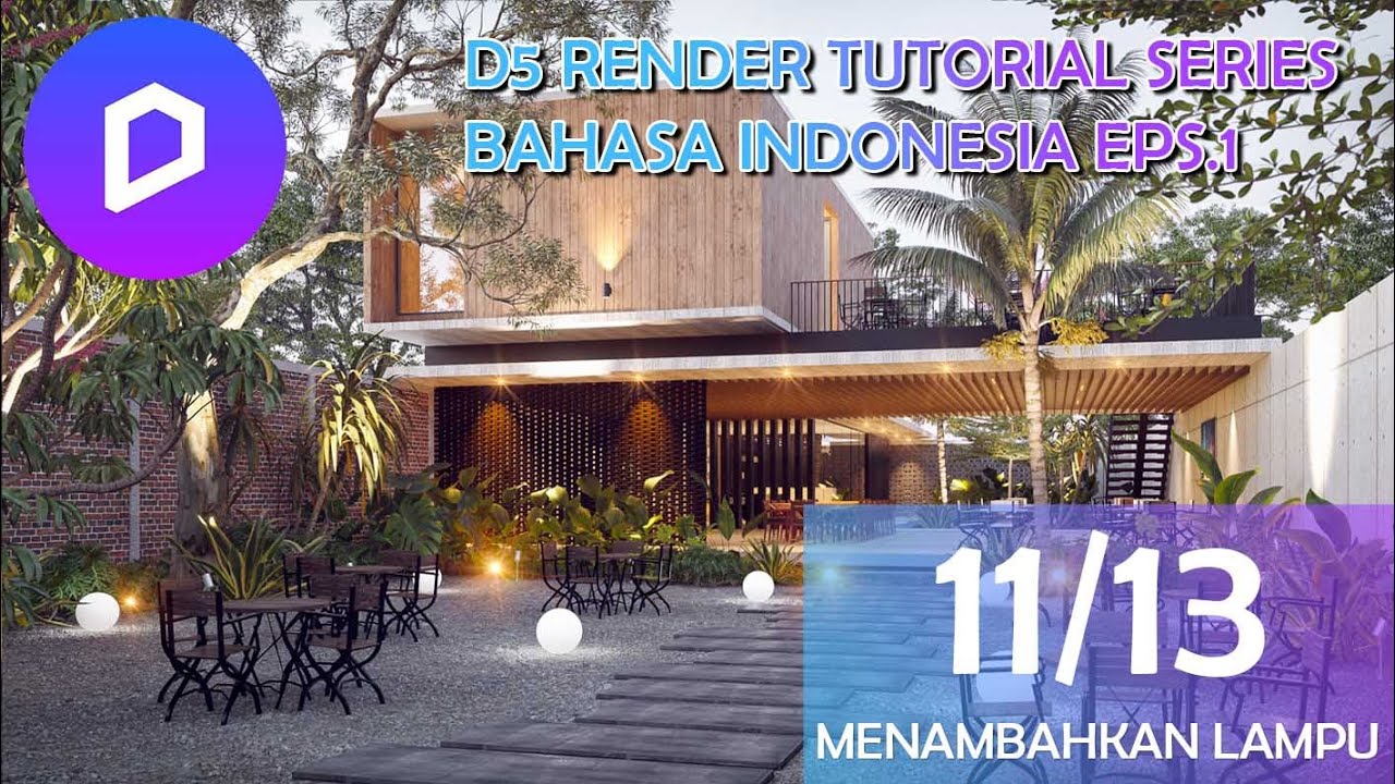 ⁣D5 RENDER TUTORIAL BAHASA INDONESIA EPS.1 - ( 11/13 ) MENAMBAHKAN LAMPU