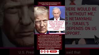 Trump Says Israel’s Survival Depends on US Support, Take Aim at Netanyahu.