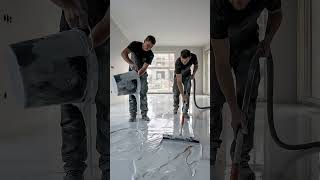 UNBELIEVABLE Marble Effect Floor Transformation 🤯 #epoxyfloor #satisfying #diy