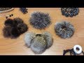 Резинка для волос из меха. Как сделать меховой помпон.How to make a pompom from fur