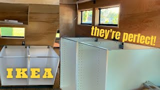 INSTALLING IKEA CABINETS IN OUR SKOOLIE TINY HOME! School Bus Home Renovation