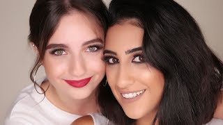 مكياج عربي على صديقتي مع مونيكا | Arabic Makeup Tutorial On My Friend screenshot 4