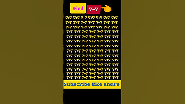 Find 7-7 #shorts #iqtest #viral #trending #ytshorts #shortsfeed #youtubeshorts #oddoneout #find