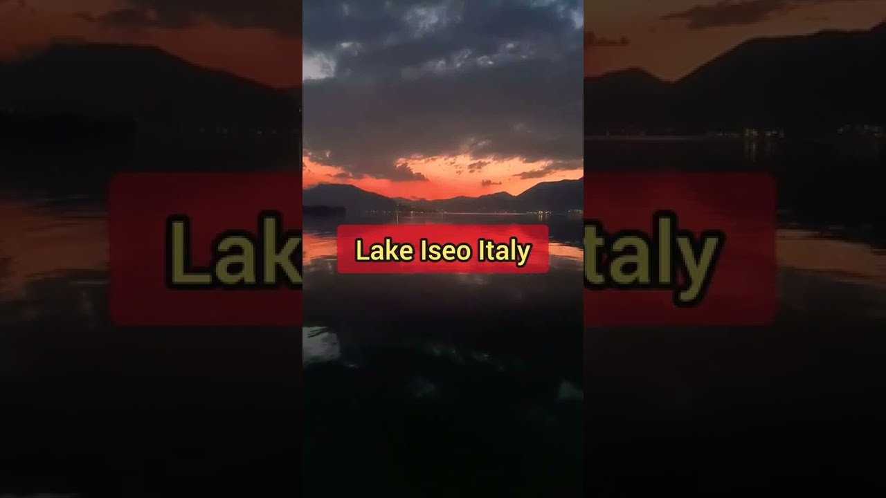 Sunset at the Lake Iseo Italy 