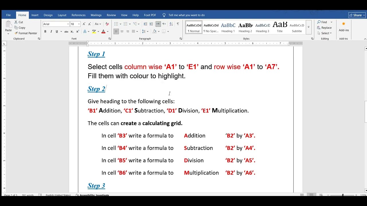 Grade 5 Assignment - Answer Key