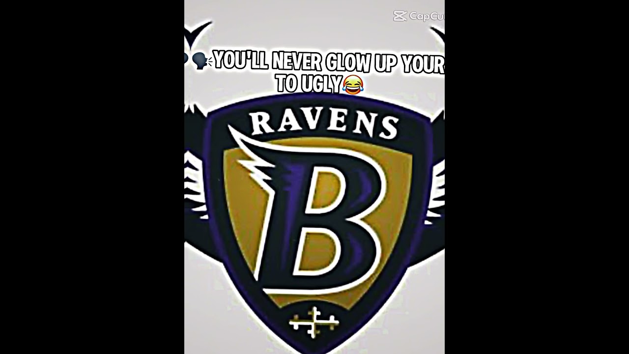 Ravens old logo and present logo