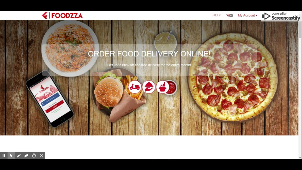 Foodzza - Online Food Ordering Platform (Take Away - Order)