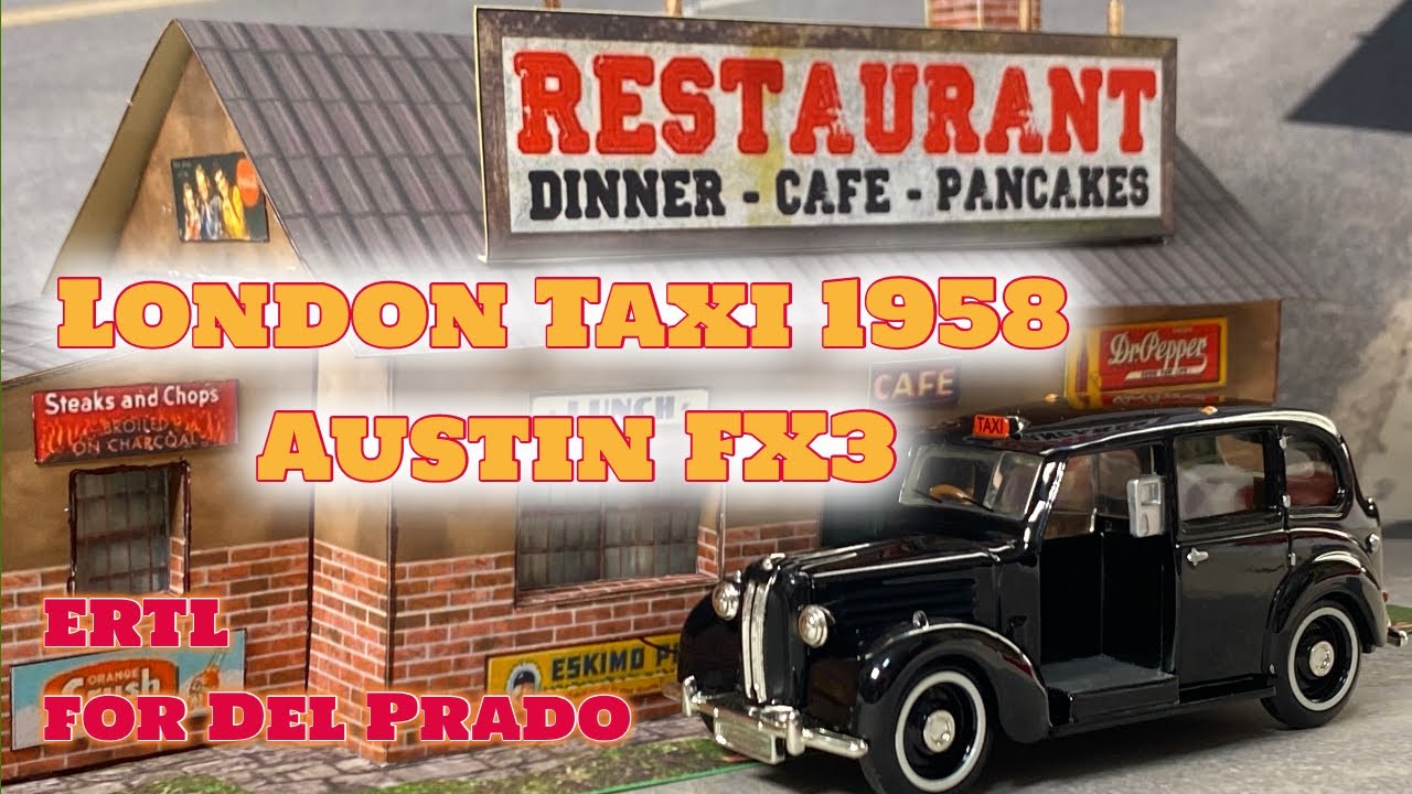 1958 Austin FX3 ロンドンタクシー ミニカー ＃㉘ London Taxi 1958 Austin FX3 for Del Prado 1/43 Diecast model car