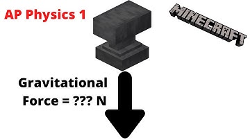 AP Physics 1: How to find the Gravitational Force of an Anvil in Minecraft.
