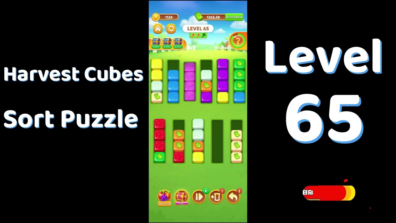Harvest Cubes Sort Puzzle Level 65 Walkthrough 🌽🧠 | Relaxing Sort Game | Go Answer