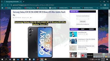 Samsung Galaxy A34 5G SM A346E BIT 9 Binary U9 After Update Touch Fix