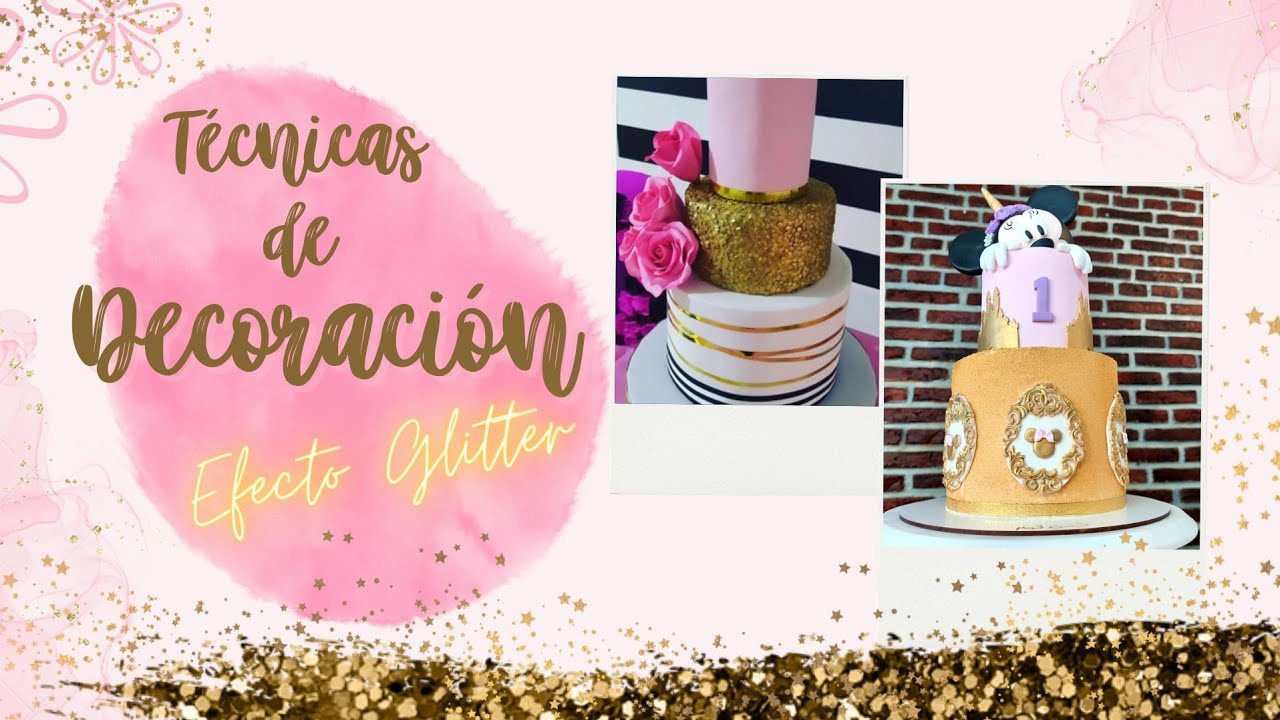 😃Dos TÉCNICAS para Decorar Tortas CON GLITTER o DIAMANTINA casera