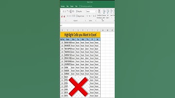 Highlight Cells You Want in Excel. #excel #newexcel #exceltech