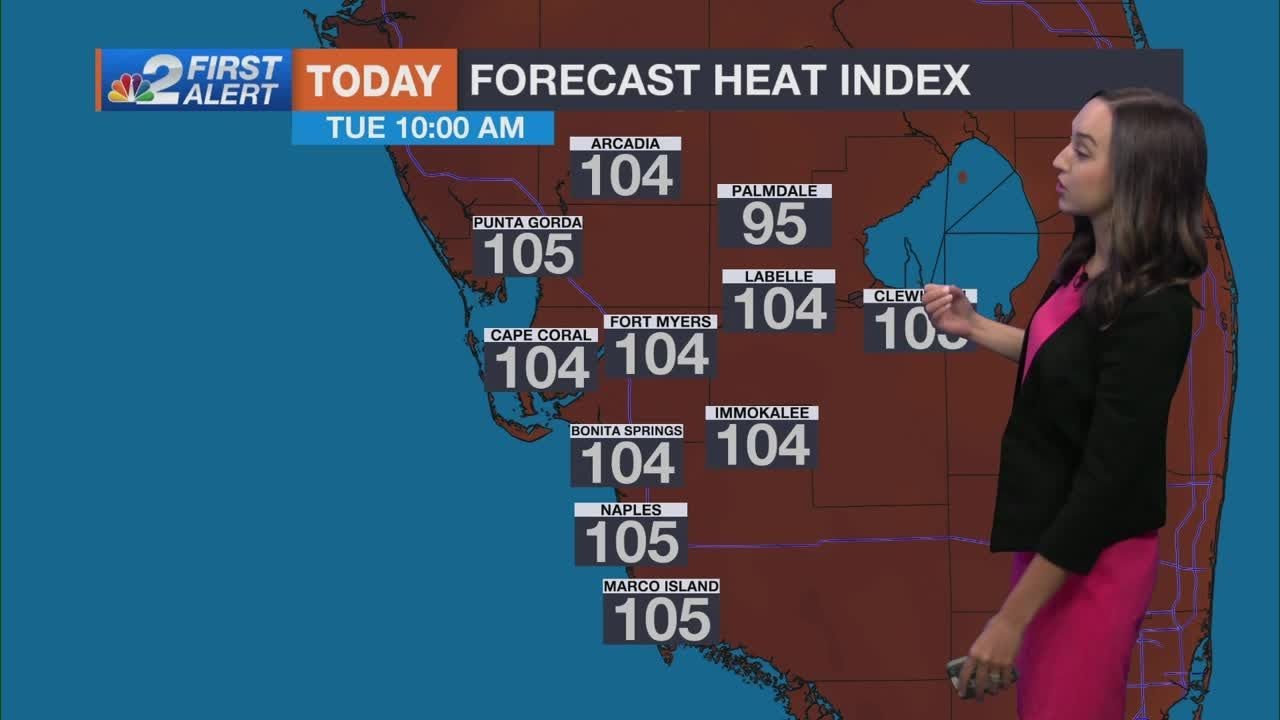 Another heat advisory with scattered afternoon storms in SWFL - YouTube