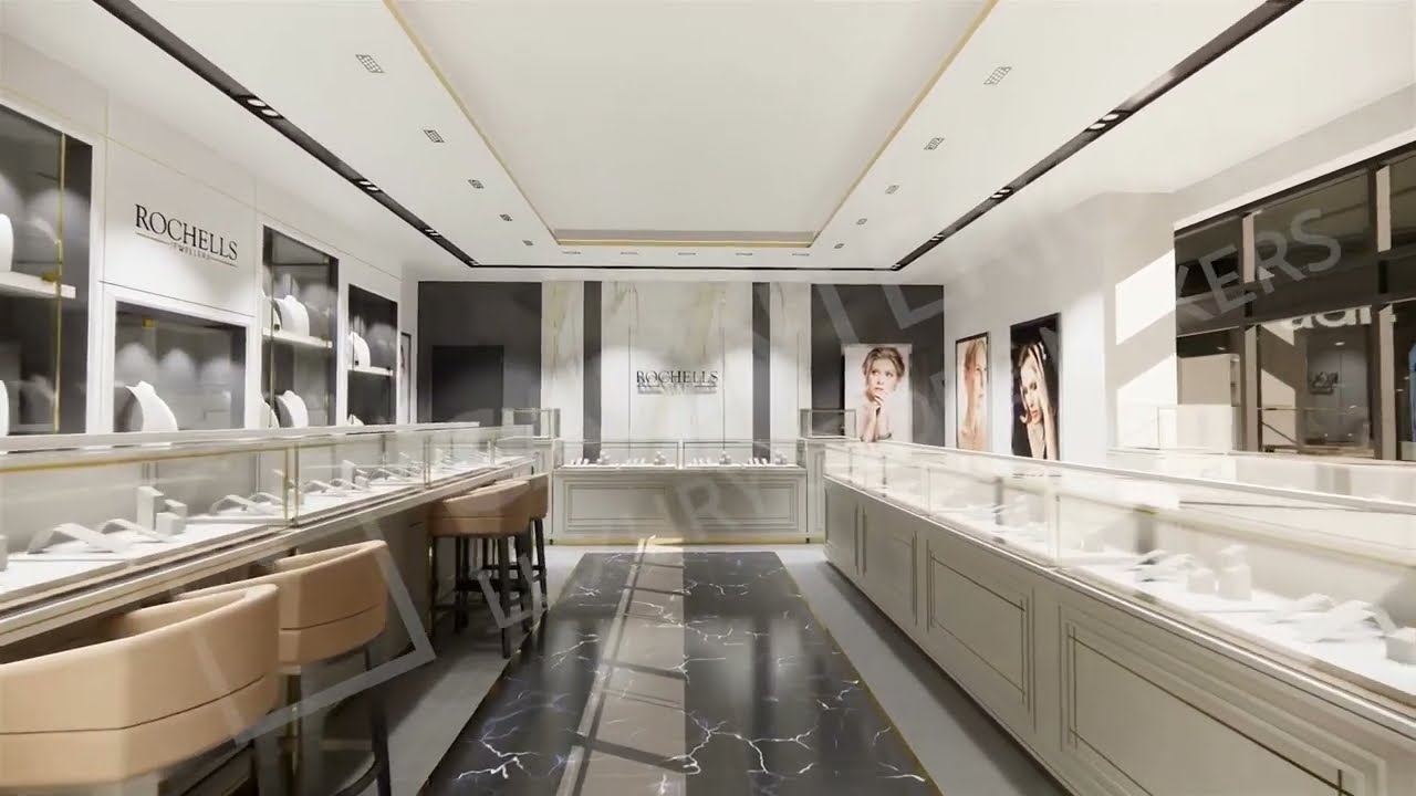 Classy, Modern, Luxury Interior  Luxmatters Jewelry Store Design 