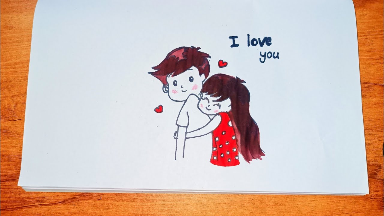 How to draw a cute couple drawing / step by step easy drawing / cute ...