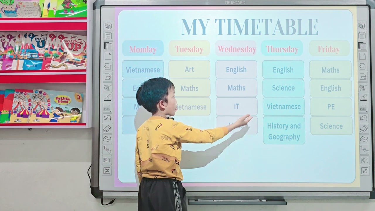 Quang Nam  - English 4  - Kids 7  - Talk about my   timetable