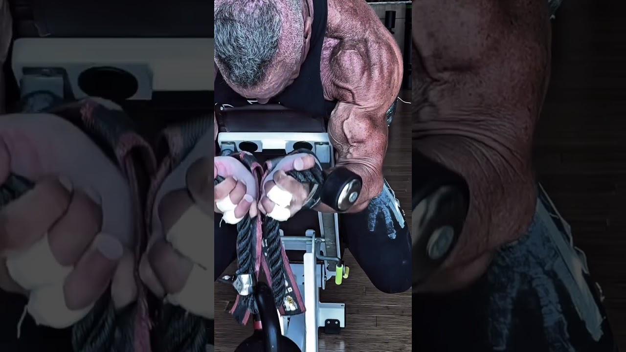 BICEPS KETTLEBELL ROPE CURLS ON INCLINE BENCH #workout #muscle #exercise #biceps #motivation