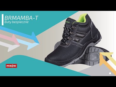 Ботинки защитные REIS BRMAMBA-T BSE S3 (ПОЛЬША) (З ВІТРИНИ), видео 1