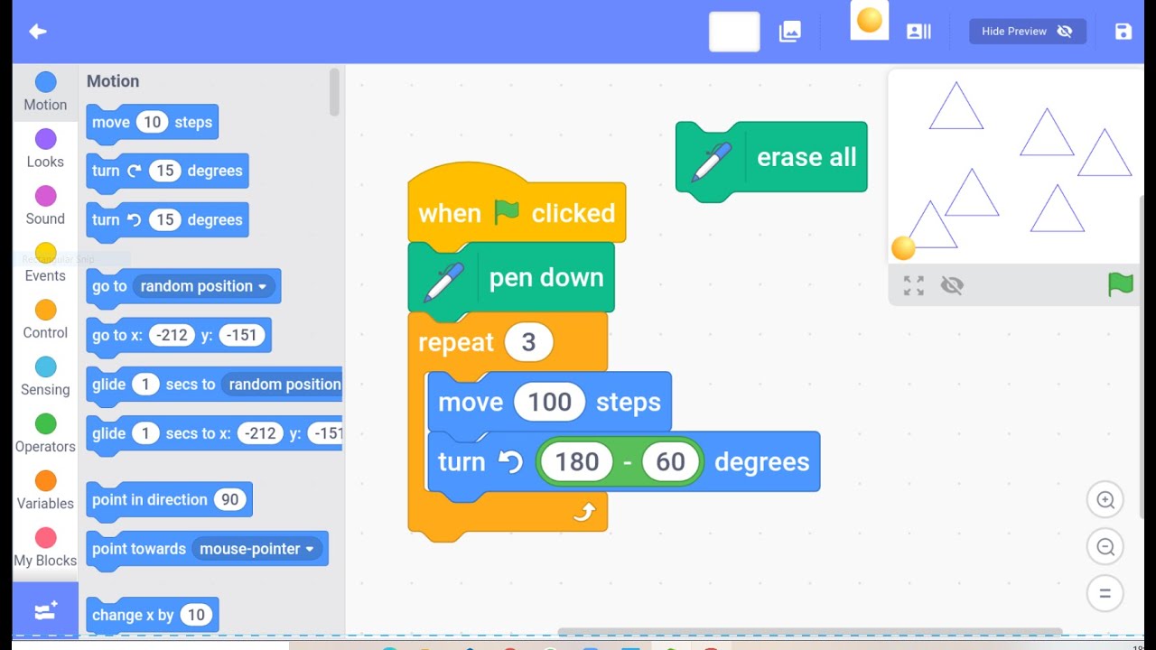 Draw a Triangle (CodeMitra /Scratch /Pictoblox) - YouTube