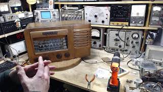 General Electric KL-70 AM/SW Radio Video #37 - Weak 19 Metre Band
