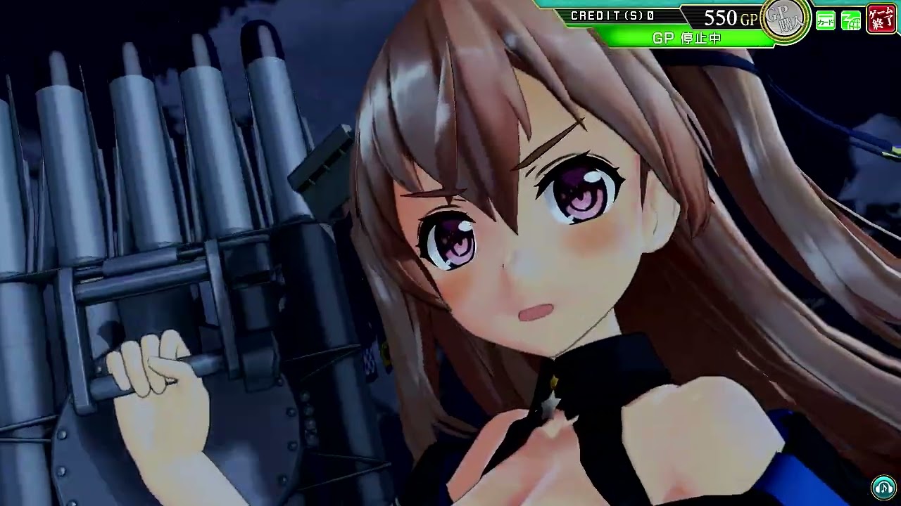 艦これアーケード「南方棲戦姫」（5－3夜350GPルート Johnston改