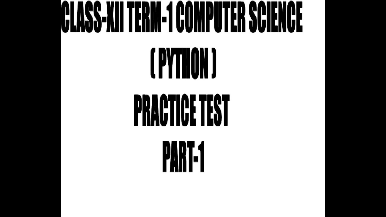I Tried CBSE Class XII Term-1 Computer Science - YouTube