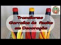 Como transformar garrafa de azeite em objeto de decoração