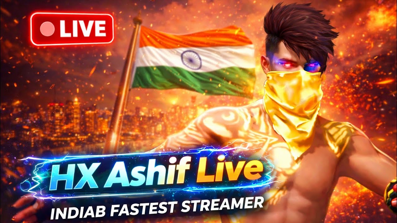 HXASHIF is live Only Rank  Pushing😱🤯#freefire#freefireindia#IndianGamer#HXAshifLive#FastestStreamer