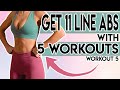 GET 11 LINE ABS in 5 WORKOUTS 🔥 | No Equipment | Workout 5