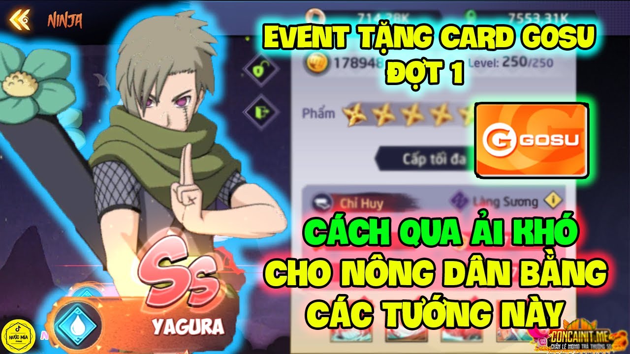 Huyền Thoại Nhẫn Giả - Event Tặng CARD GOSU Đợt 1 , Cách Qua Ải Khó Cho ...