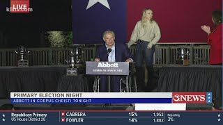 Texas Governor Greg Abbott speaks at Corpus Christi election event
