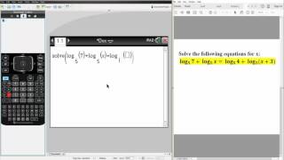 PreCal: Solving Logarithmic Equation (TI-nSpire CX CAS) ptB